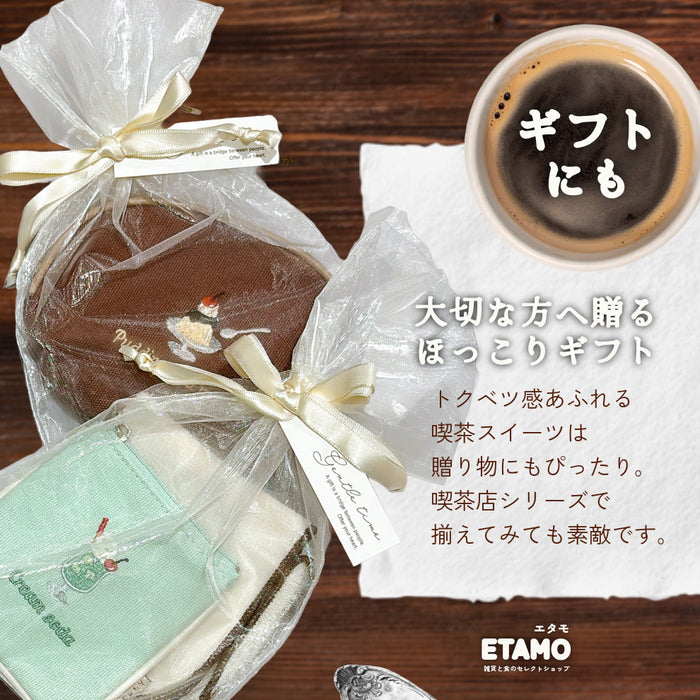 喫茶 タオルハンカチ クリームソーダ パンケーキ プリン