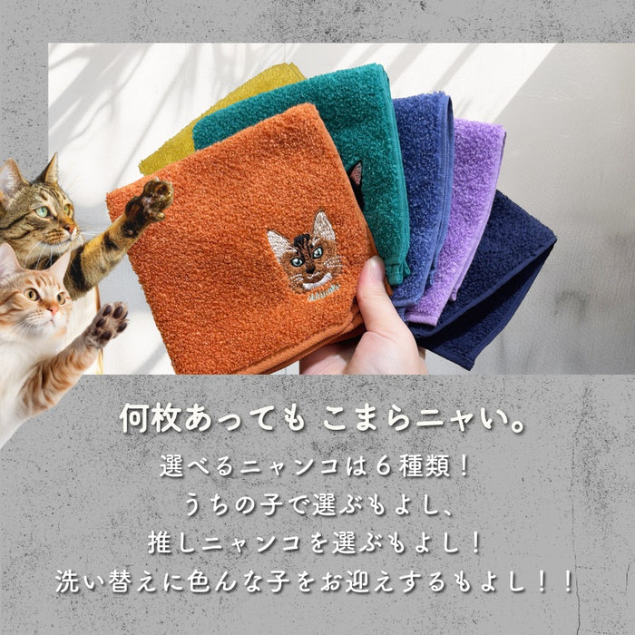 今治 タオルハンカチ 猫 サバトラ 黒猫 ハチワレ ラグドール ペルシャ ソマリ