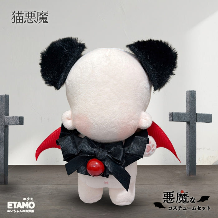 ぬい服 10cm 悪魔なコスチュームセット ヘッドドレス スタイ ドレス ワンピース