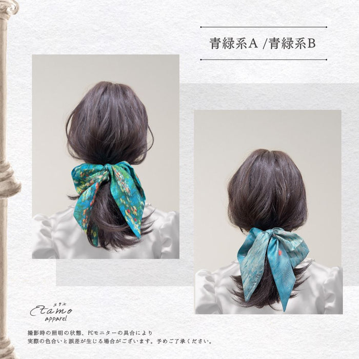 第5画廊 纏うアート 絵画な垂れリボン ヘアゴム
