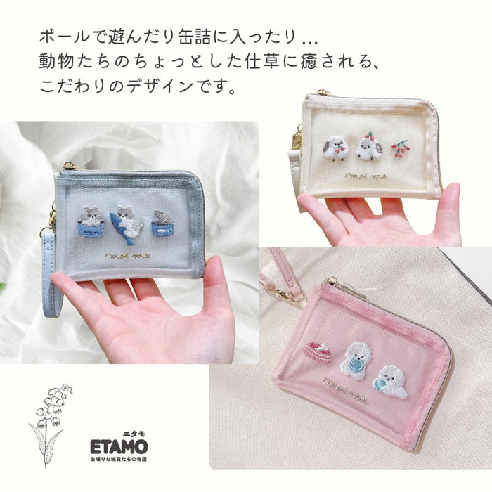 アニマル リール付き パスケース しまえなが いぬ ねこ