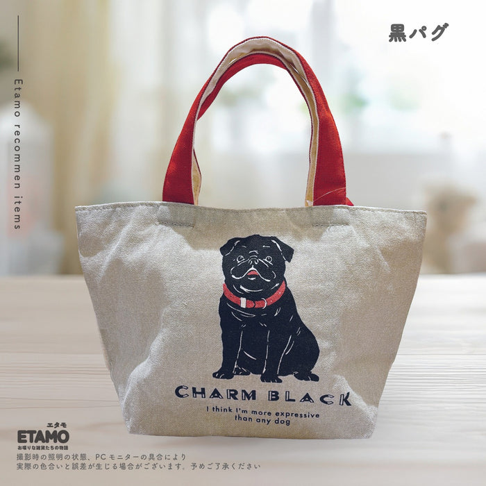 犬 ミニ トートバッグ ファスナー付き