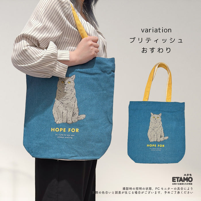 猫 ファスナー付き トートバッグ A4対応 縦型 ネコ ねこ アメショ スコティッシュ ペルシャ 黒猫 三毛猫 ハチワレ