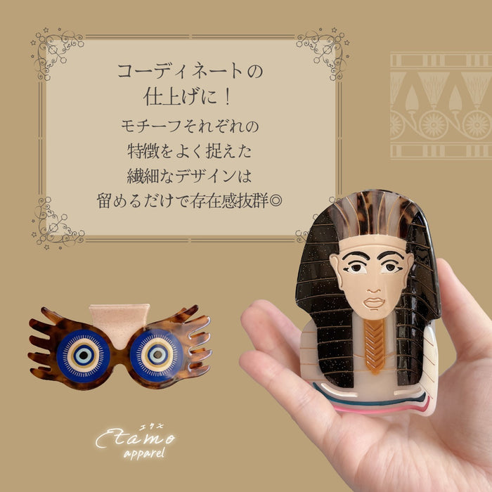 ヘアクリップ バンス 神聖 バステト ツタンカーメン 大仏