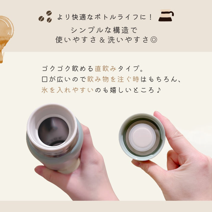 レアアニマル 保冷 保温 ステンレスボトル 480ml マヌルネコ ハシビロコウ ウォンバット マーモット