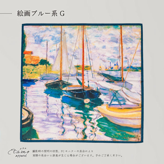 スカーフ 絵画柄