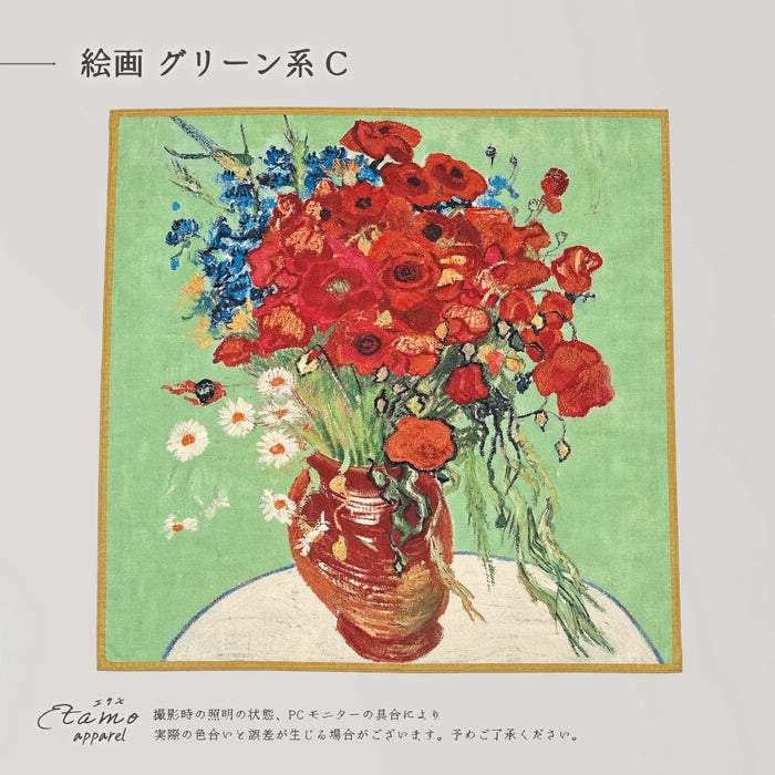 スカーフ 絵画柄