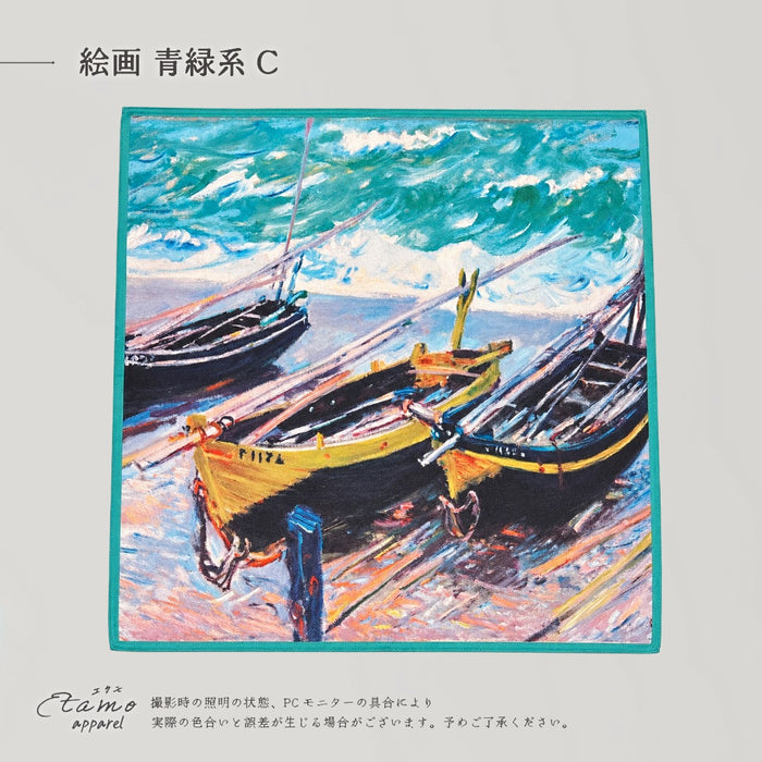 スカーフ 絵画柄