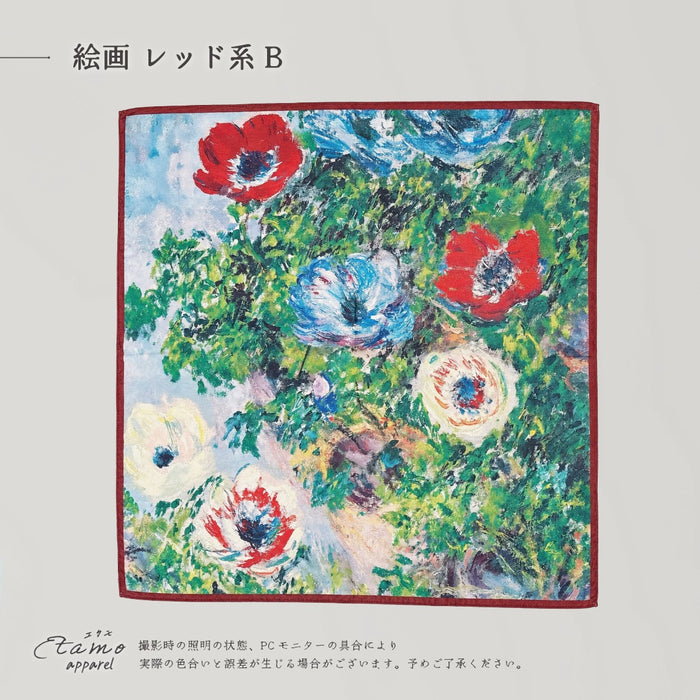 スカーフ 絵画柄