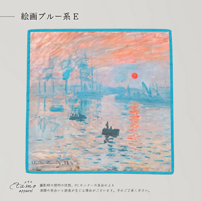 スカーフ 絵画柄