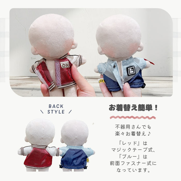 ぬい服 15cm 古着風 ジャケット スタジャン