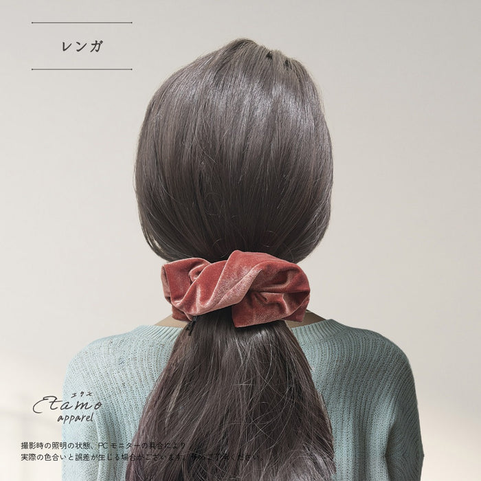 シュシュ ベロア ブラック ベージュ ブルー グリーン レッド