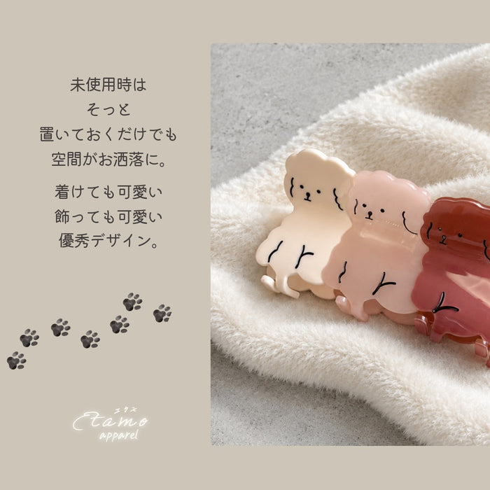 ヘアクリップ バンス 犬 トイプードル