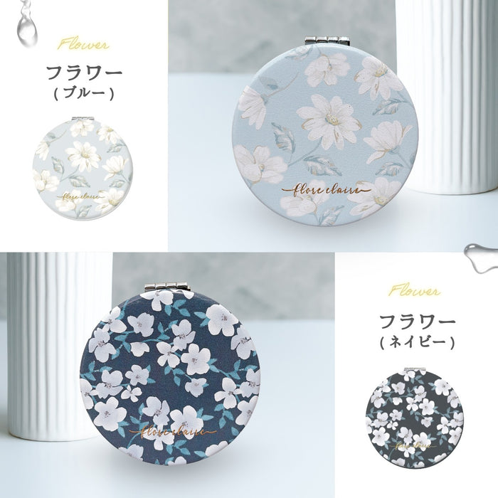 拡大鏡付き コンパクトミラー 鏡 犬 ネコ シマエナガ ウサギ 花 桜