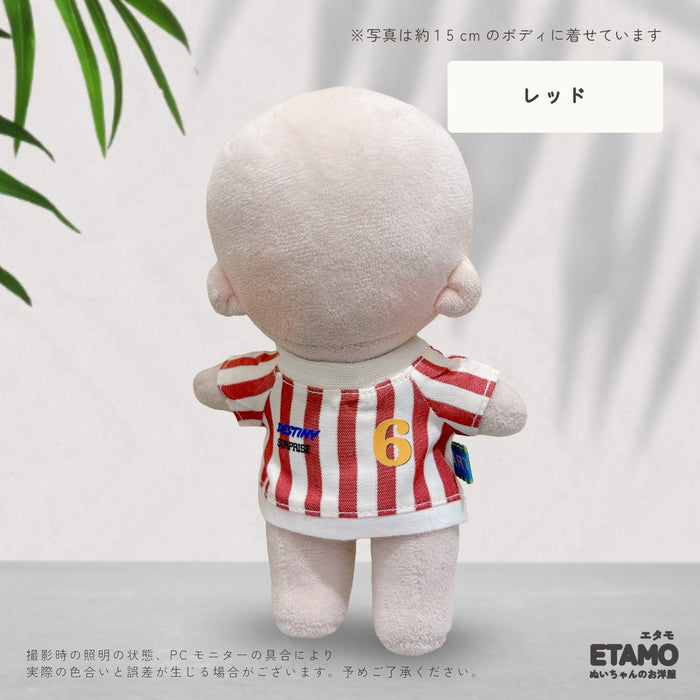 ぬい服 15cm サッカーなコスチューム トップス