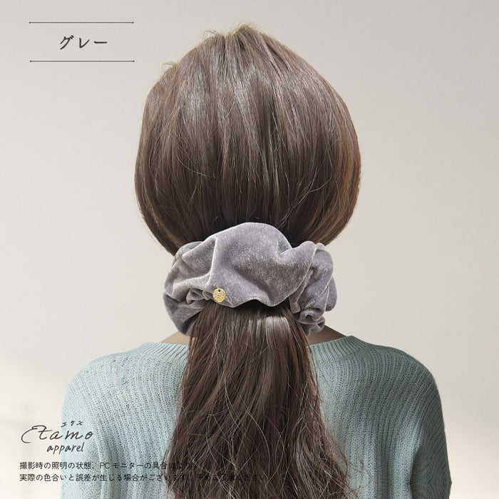 シュシュ ベロア ブラック グレー ブラウン