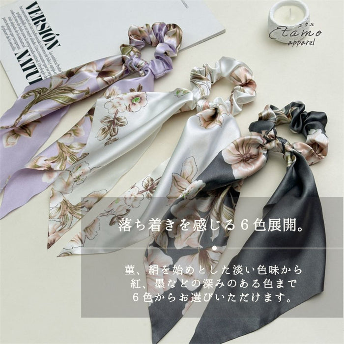 シュシュ リボン 花結び