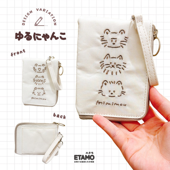 リール付き パスケース シマエナガ ウサギ イヌ ネコ