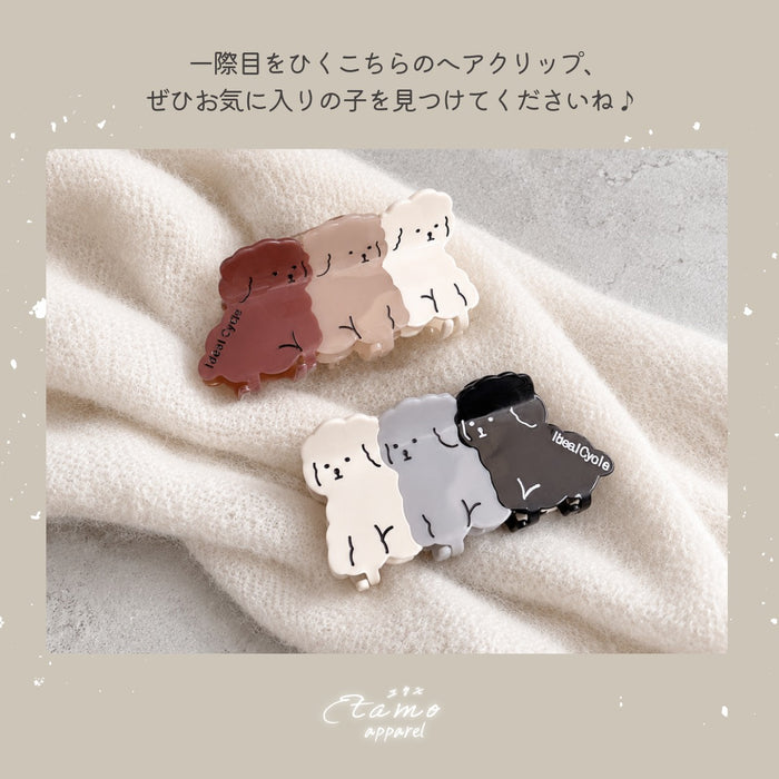 ヘアクリップ バンス 犬 トイプードル