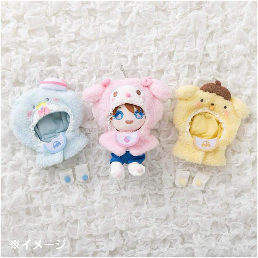 サンリオ ぬいぐるみ コスチューム ぬい服 ベビー キティ マイメロ クロミ シナモン ポチャッコ ポムポムプリン マイスウィートピアノ ハ –  Etamo