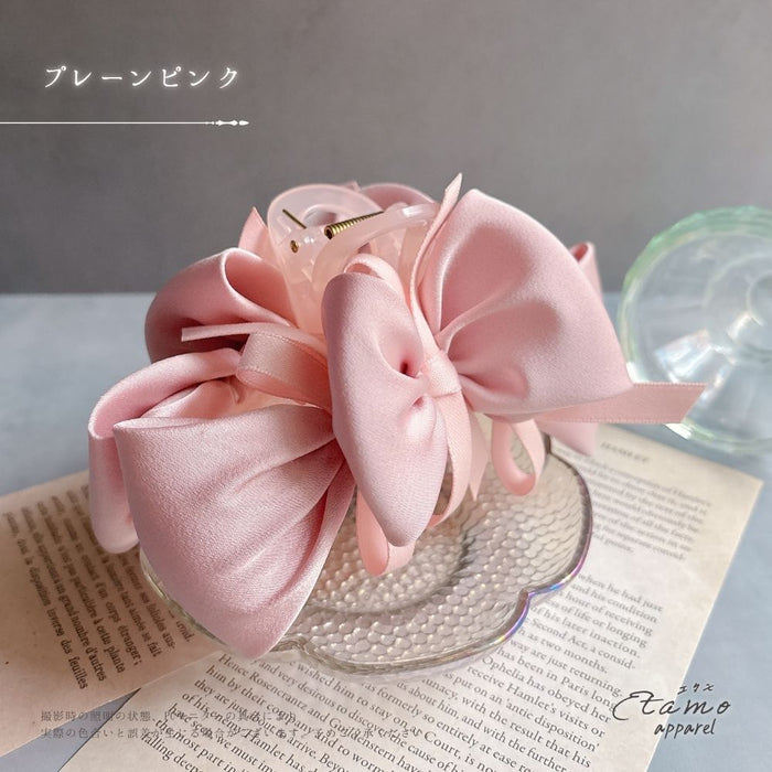 バンス ヘアクリップ リボン ドット 無地