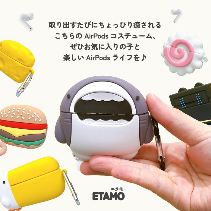 AirPodsケース AirPods Pro AirPods Pro2 兼用 カバー サメ ペリカン ネコ なると ハンバーガー チーズ ドリアン