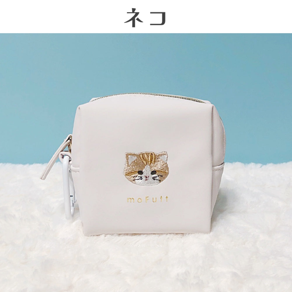 モモンガハウス（猫柄・ピンク）ラビットボア ポーチ 2100円