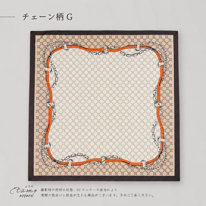 スカーフ チェーン柄
