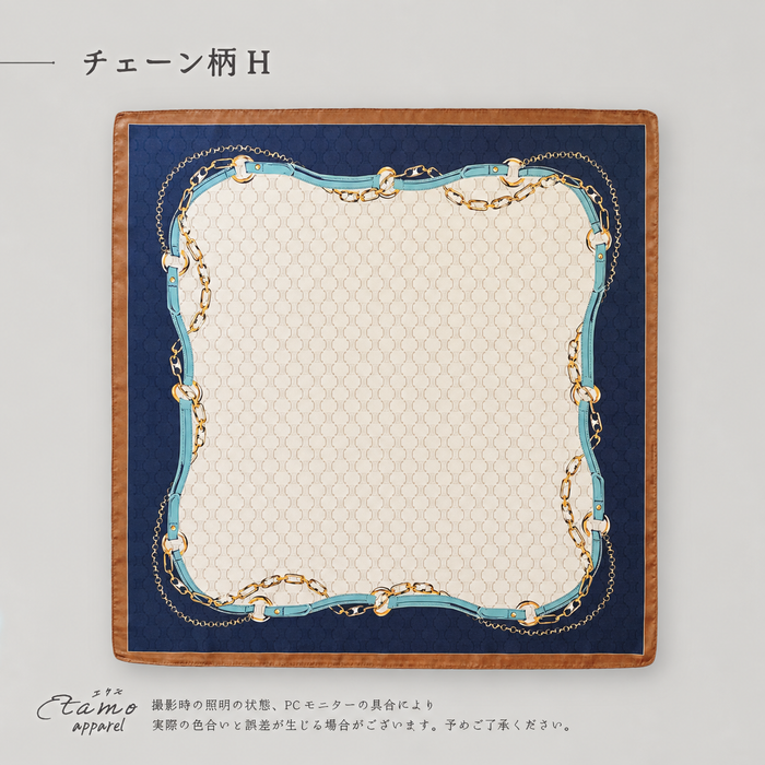 スカーフ チェーン柄
