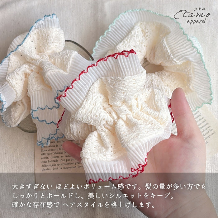 キャンディカラー シュシュ レッド ピンク ミント ブルー