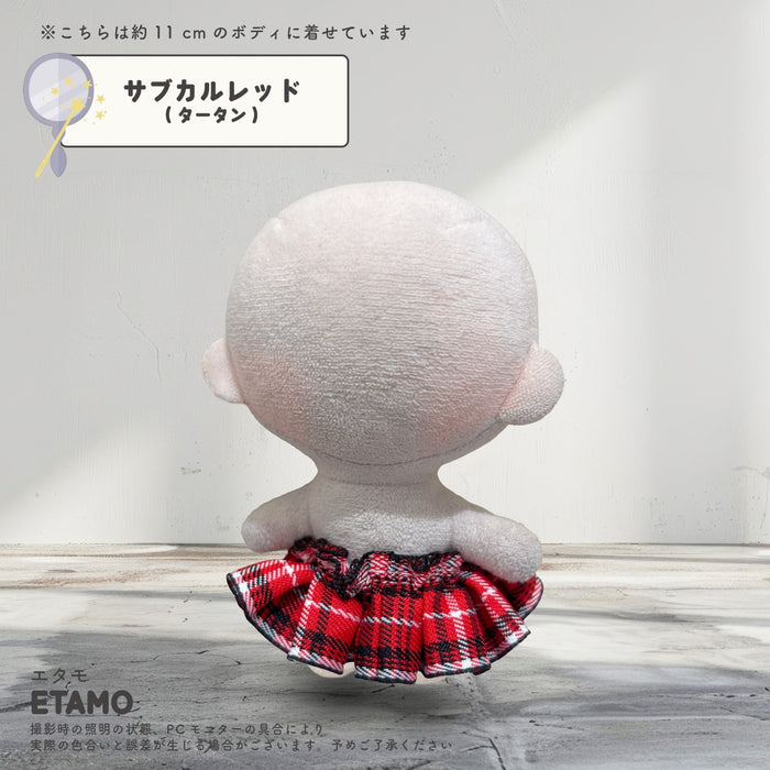 ぬい服 10cm チェック ミニスカート 11cm 12cm