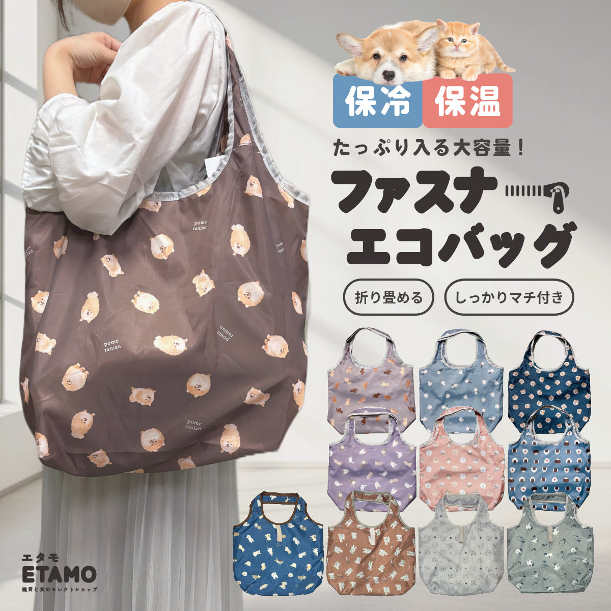 ふなっしー　保冷　保温　チャック付き　ツートン　エコバッグ　新品　未使用 ふなっしー 保冷 保温 チャック付き ツートン エコバッグ 新品