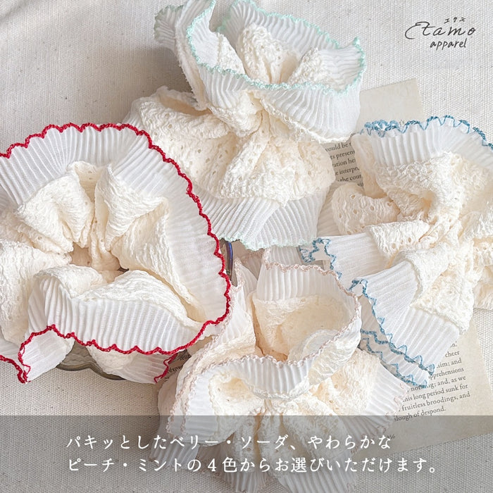 キャンディカラー シュシュ レッド ピンク ミント ブルー