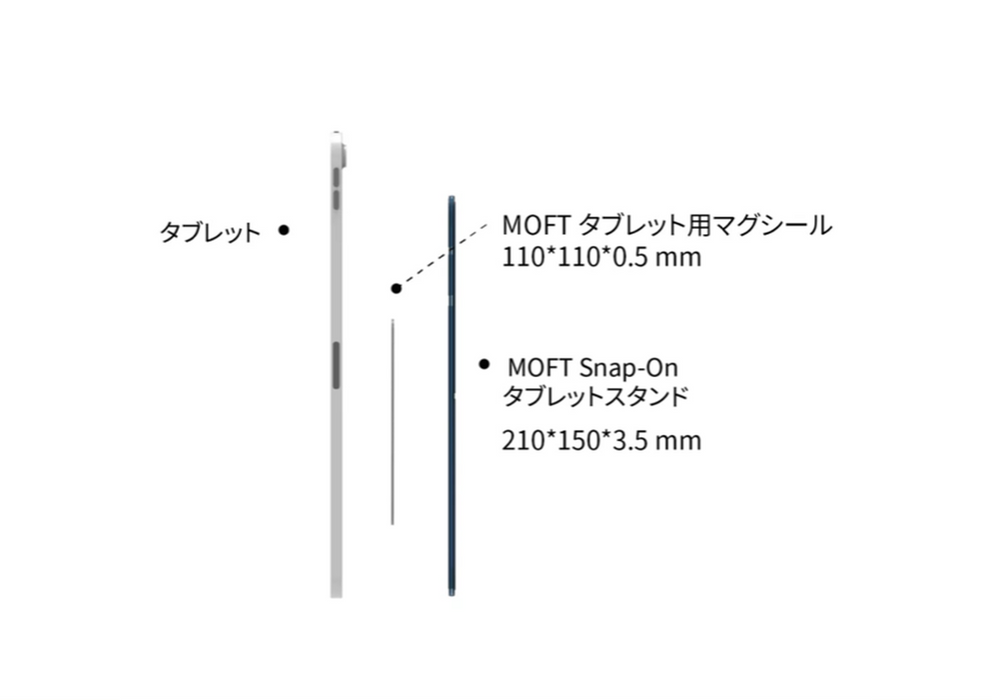 【MOFT】MOFT snap on タブレットスタンド ジェットブラック