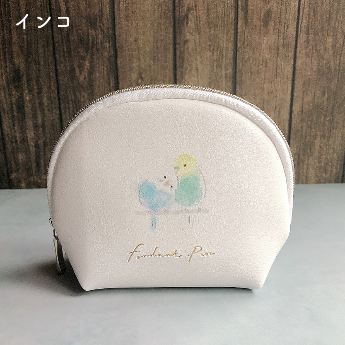 フォンダンピュール ミニポーチ ネコ チンチラ インコ