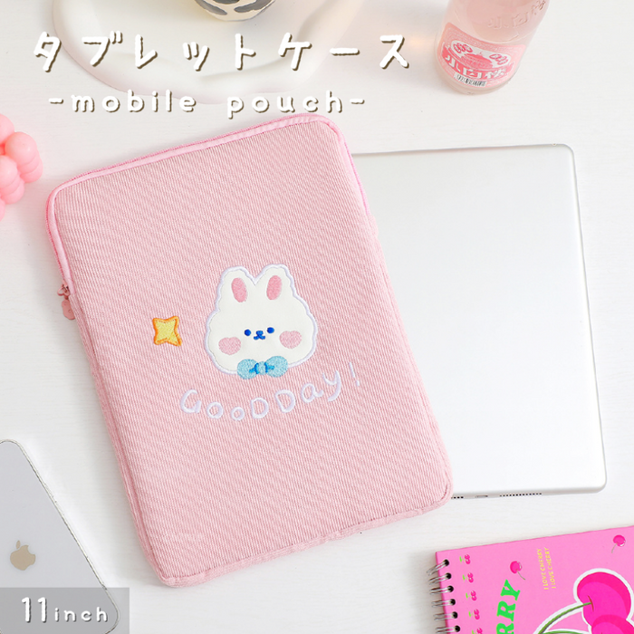 うさぎのタブレットケース ピンク【11inch 対応】