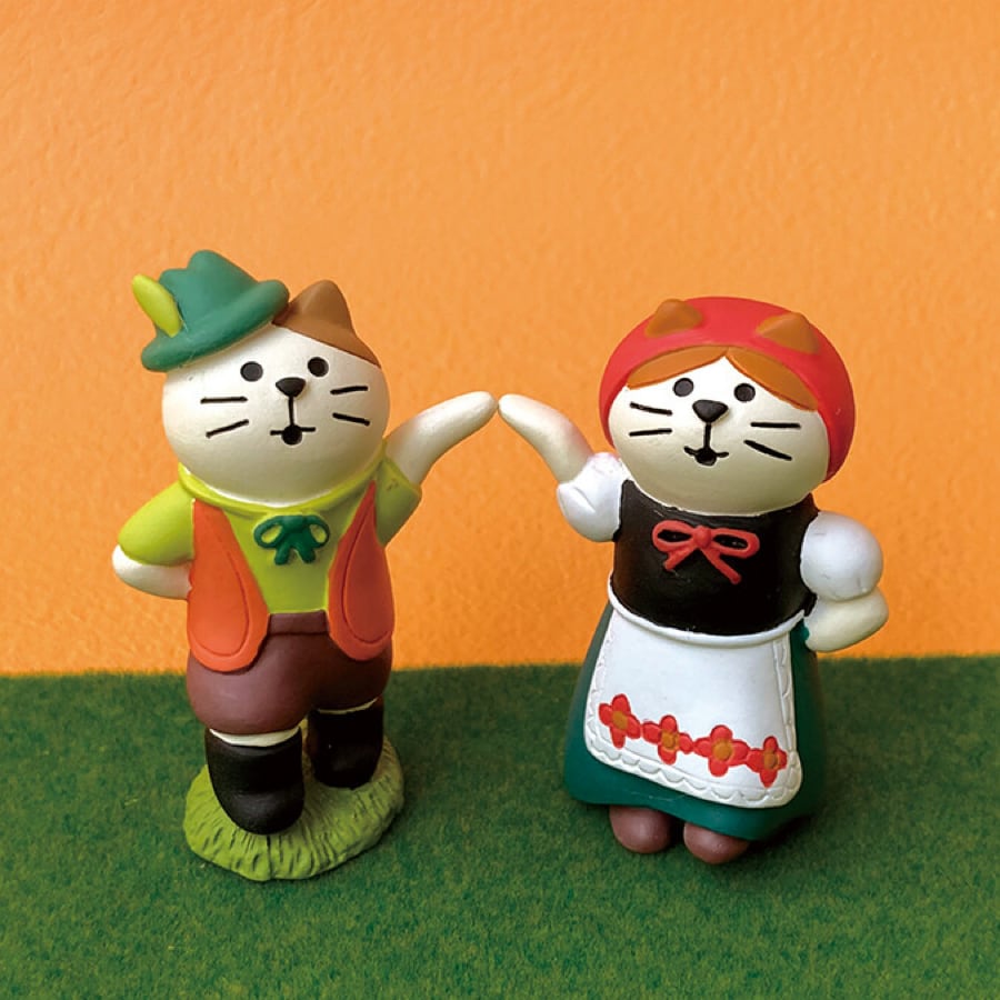 【コンコンブル】フォークダンス猫 GIRL マスコット【ハロウィン収穫祭シリーズ】