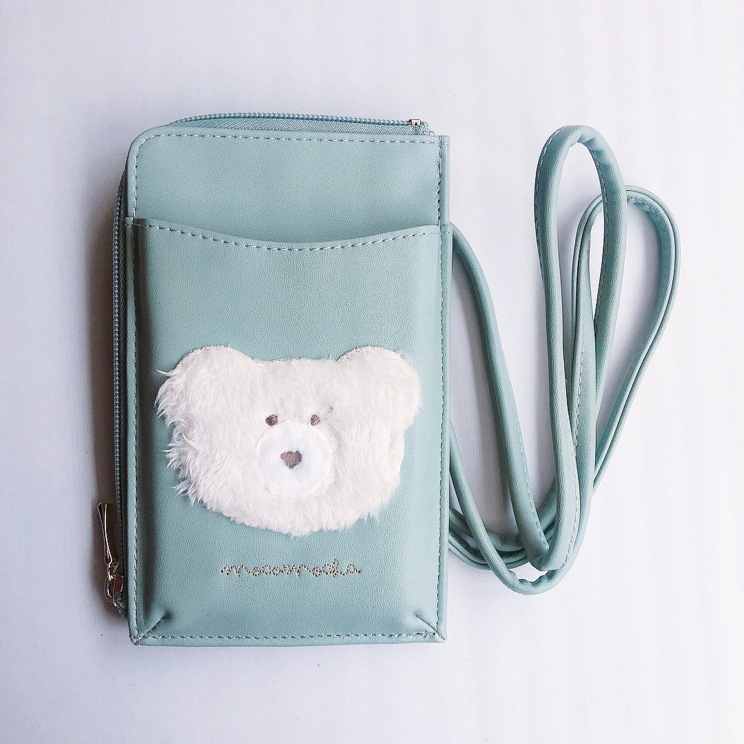 モコモカ】くまのスマホポーチミニショルダー クリーム — Etamo