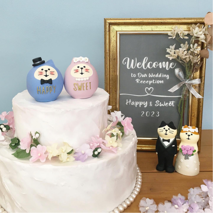 【コンコンブル】ハッピーウエディング WEDDING 猫だるま ペアセット ZCB62736