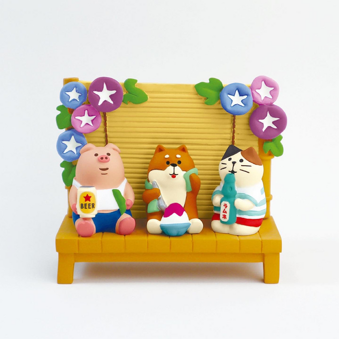 コンコンブル】朝顔縁台 マスコット【なつやすみの庭シリーズ】 — Etamo コンコンブル】朝顔縁台 マスコット【なつやすみの庭シリーズ】 — Etamo