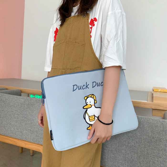 duck duck PC・タブレットケース オフホワイト ブルー ブラック【13inch】