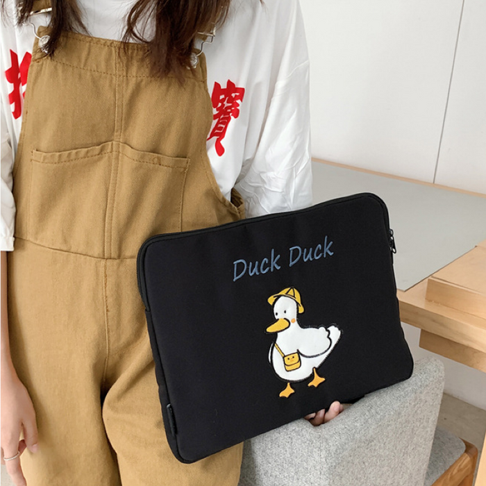 duck duck PC・タブレットケース オフホワイト ブルー ブラック【13inch】